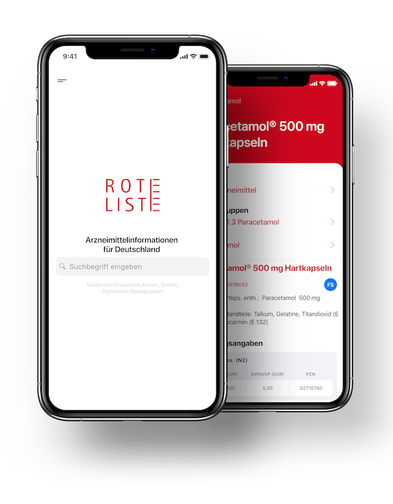 Rote Liste - App Screen